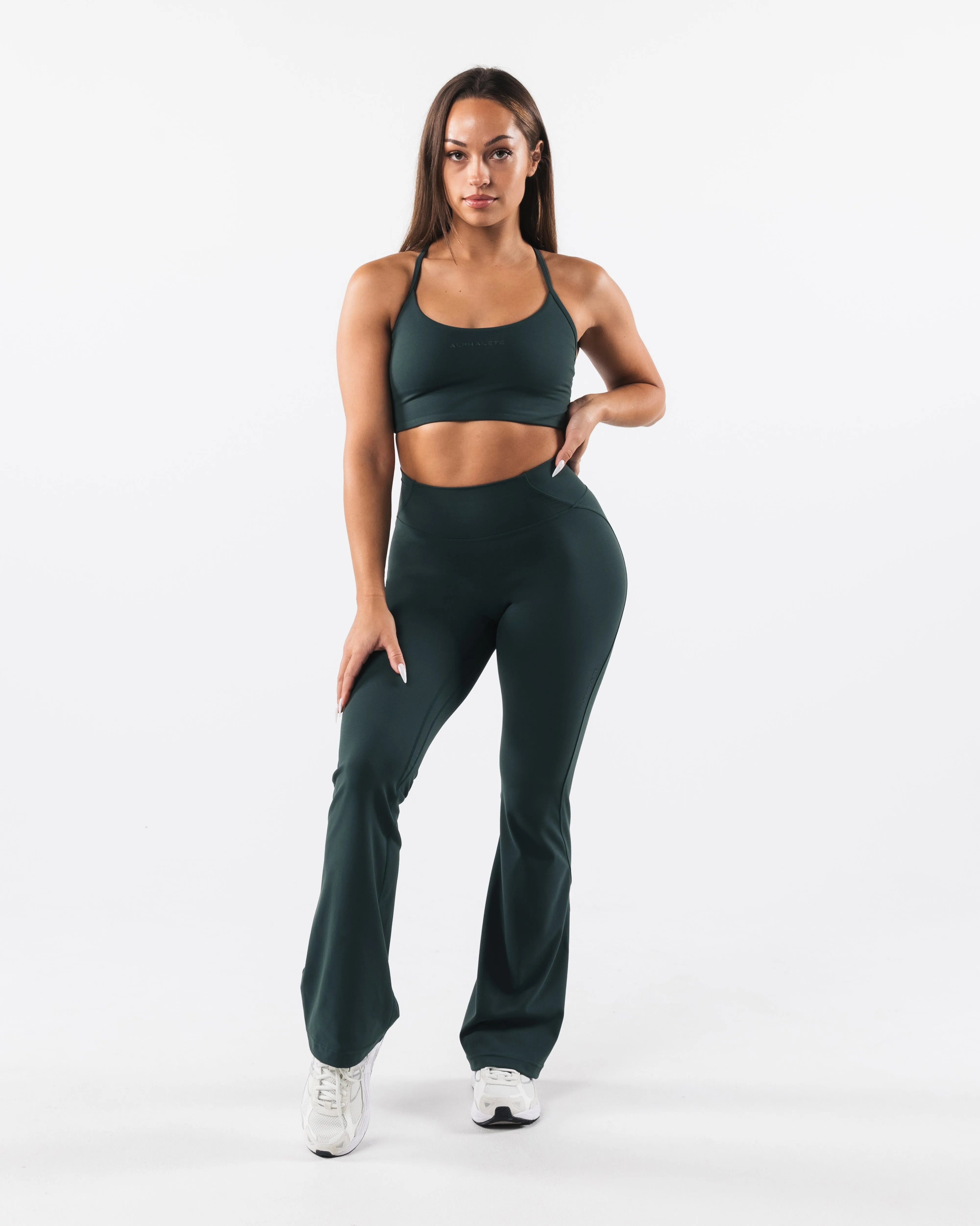 Aura Strappy Longline Bra - Cypress sold by Alphalete product image thumbnail 3