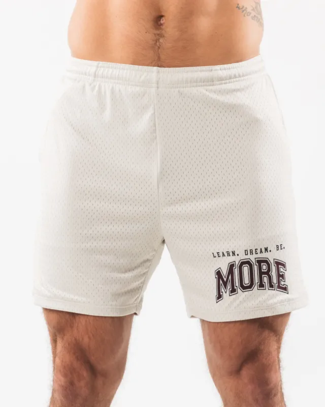 LDB More Mesh Short 6" - Sea Shell sold by Alphalete