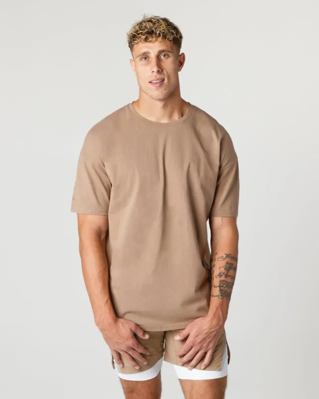 Heavy Cotton Core Tee - Chai sold by Alphalete