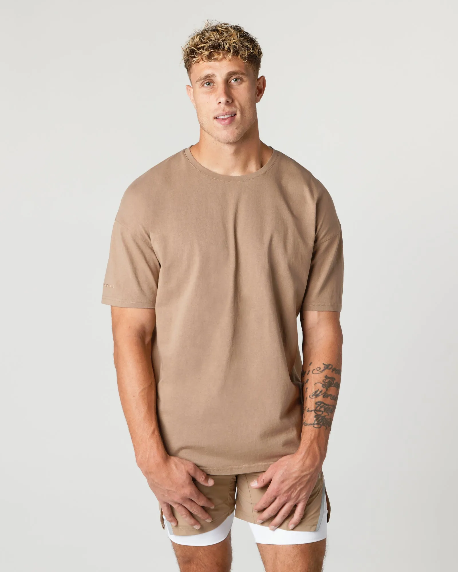 Heavy Cotton Core Tee - Chai sold by Alphalete
