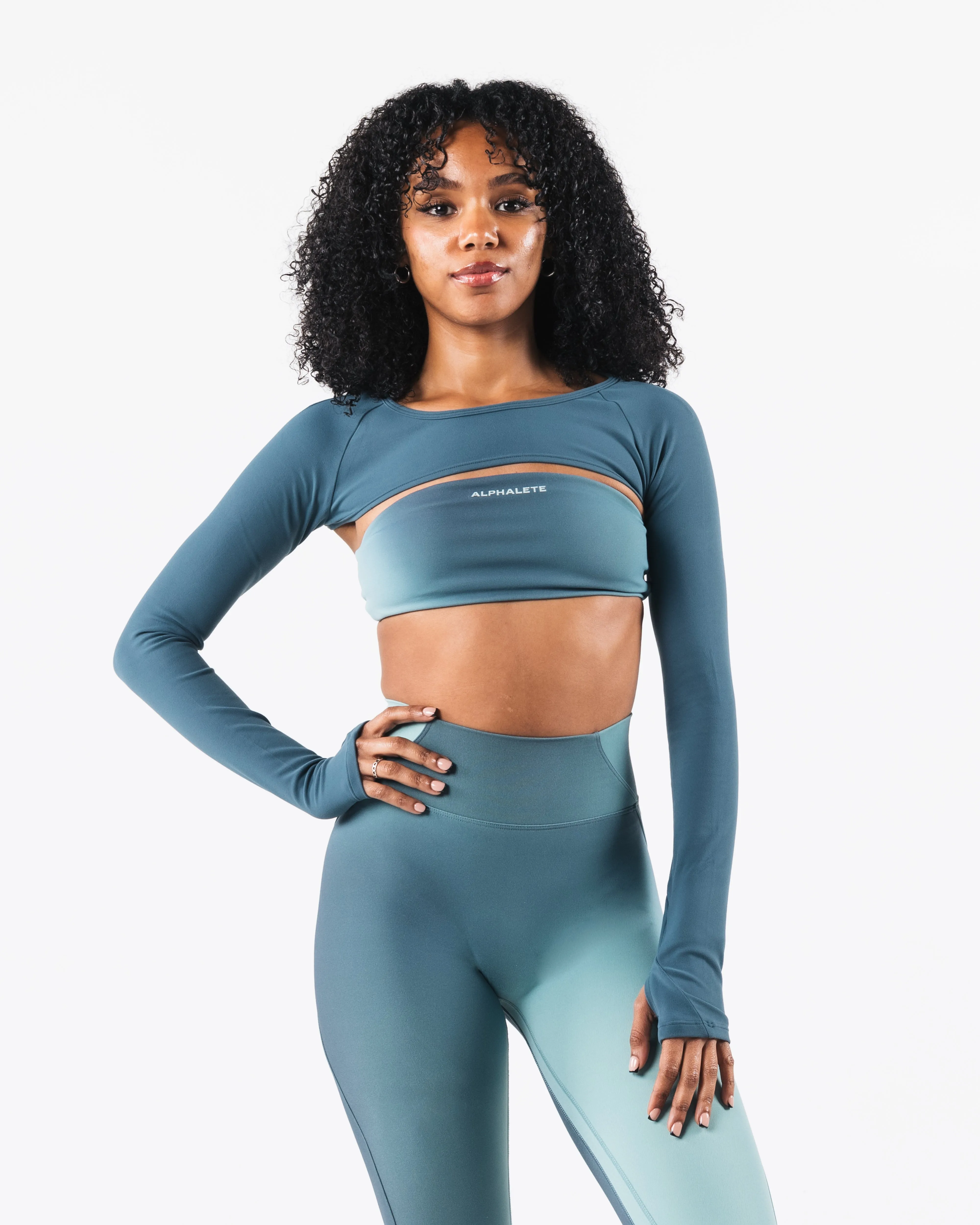 Aura Shrug LS - Glacial Lake sold by Alphalete
