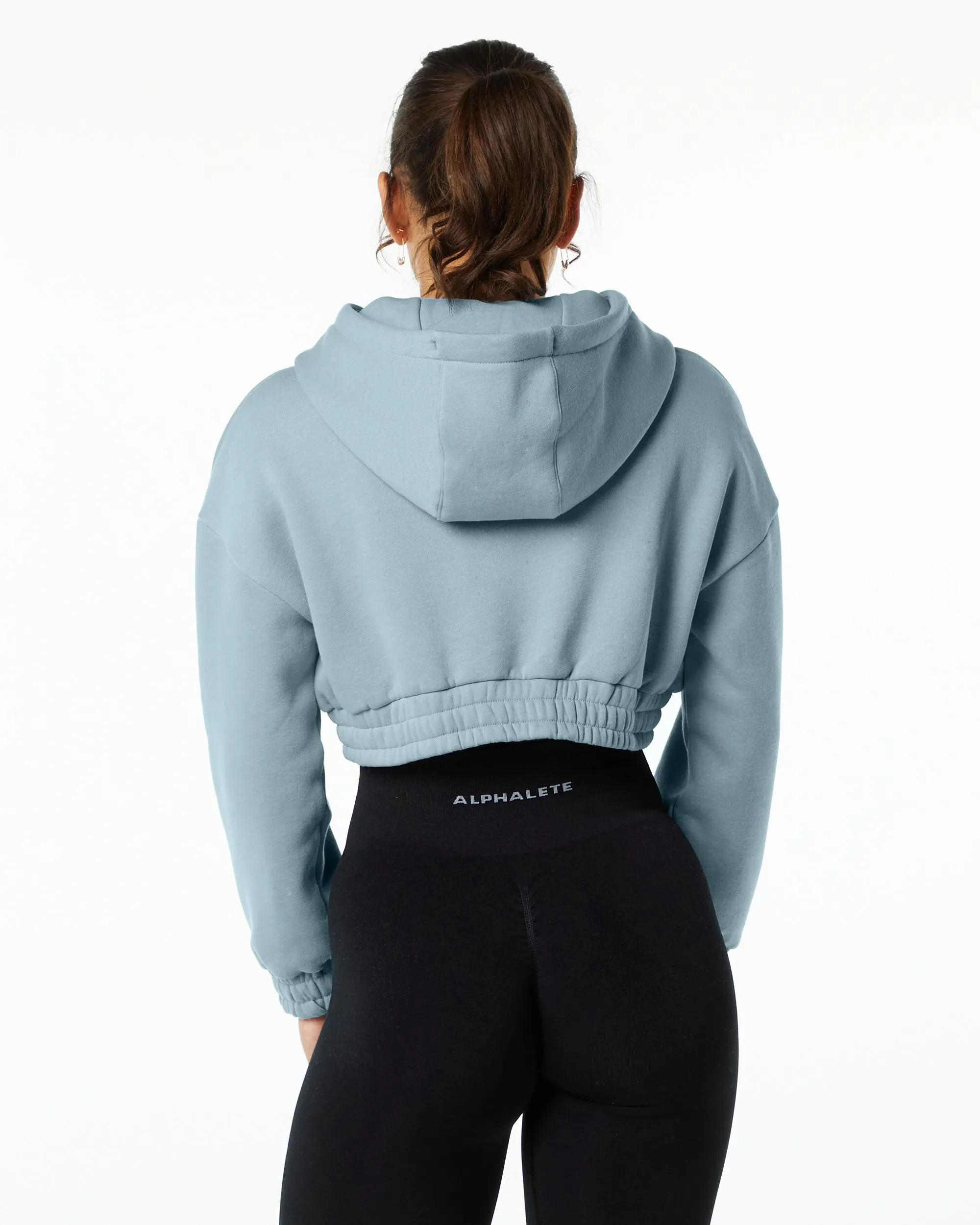 Classic Capital Crop Hoodie - Fog Blue sold by Alphalete product image thumbnail 3