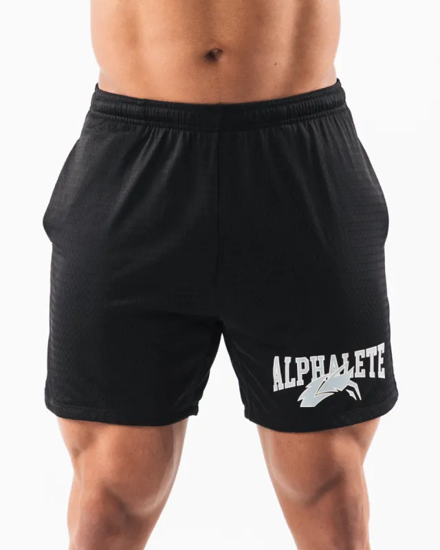 Wolf Head Mesh Short 6" - Black sold by Alphalete