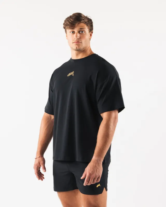 Wolf Head Paisley Print Tee - Black sold by Alphalete