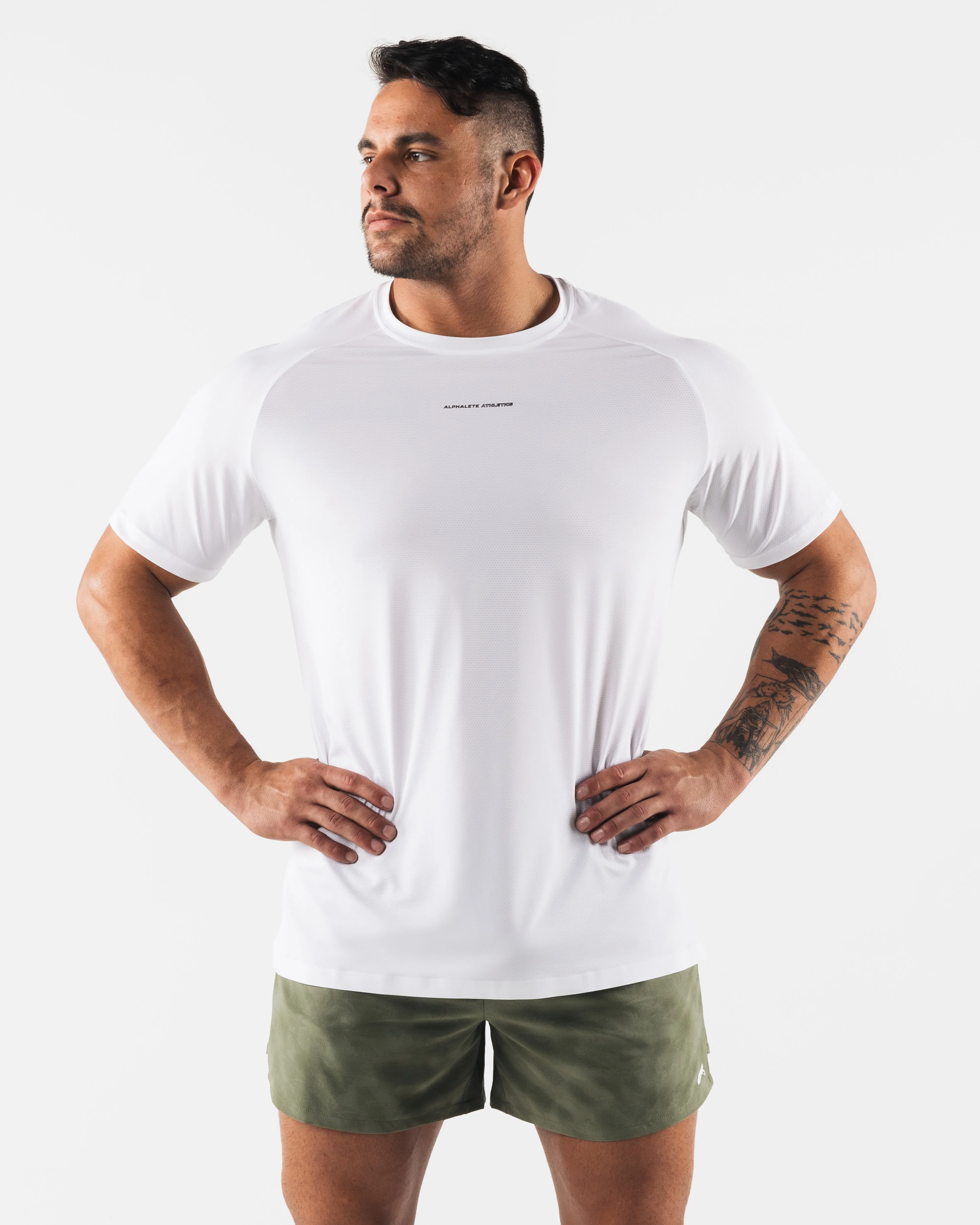 Racer Tee - White sold by Alphalete