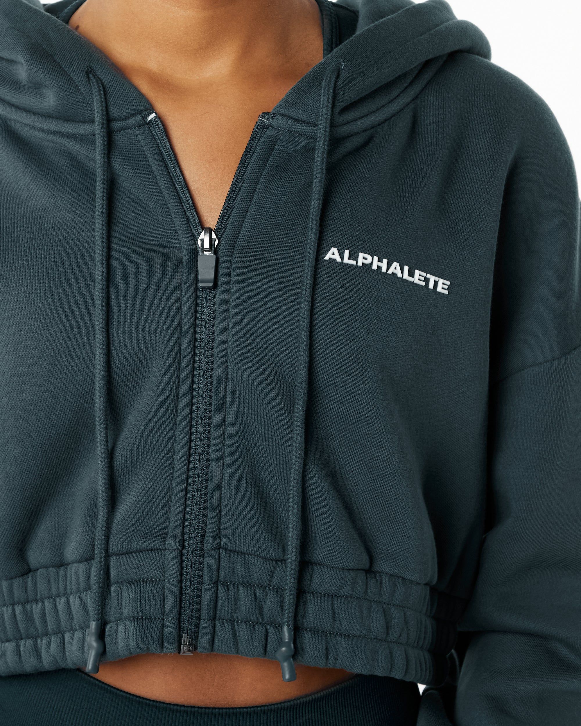 Classic Capital Full-Zip Crop Jacket - Ocean sold by Alphalete product image thumbnail 5