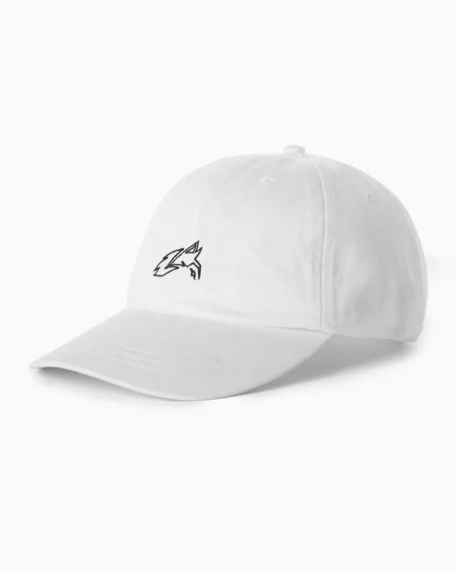 Outlined Wolf Head Dad Hat - White sold by Alphalete