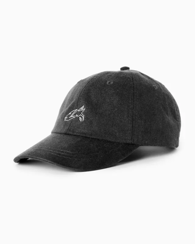 Outlined Wolf Head Dad Hat - Vintage Black sold by Alphalete
