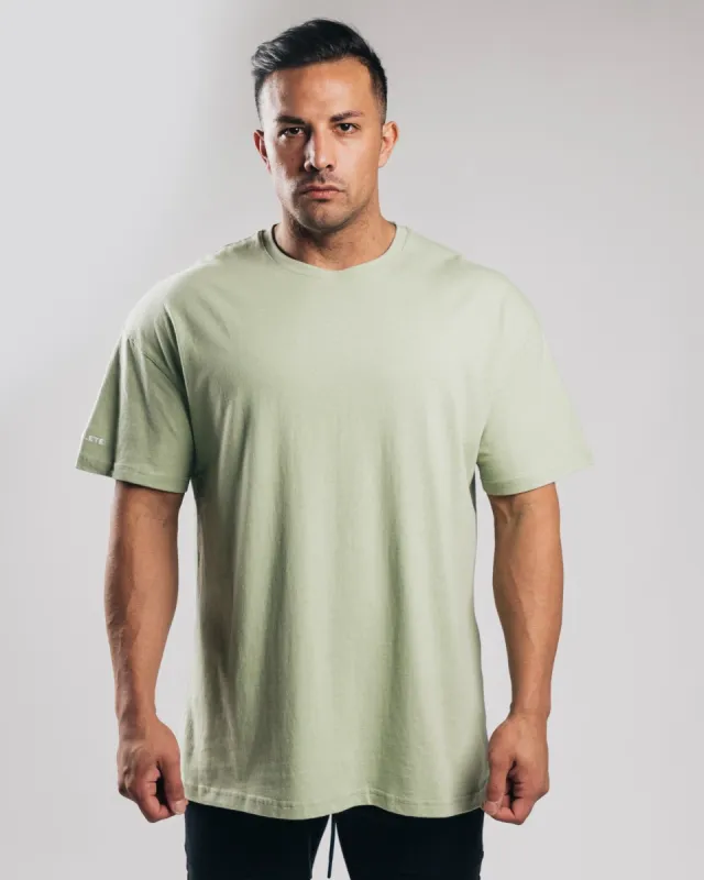 Heavy Cotton Dropped Shoulder Tee - Matcha sold by Alphalete