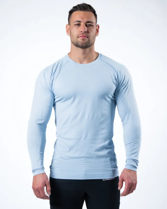 Hero Long Sleeve Tee - Ice Blue sold by Alphalete