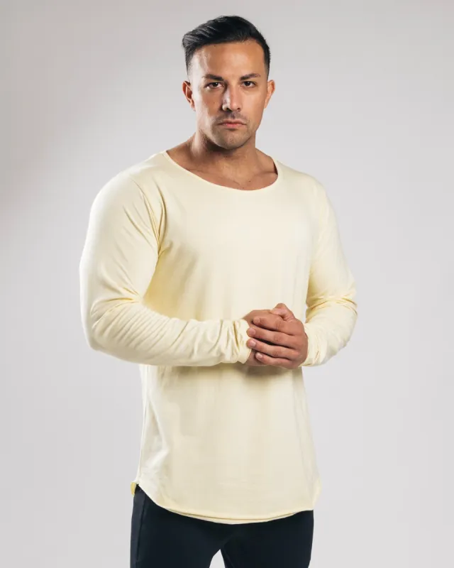 Essential Long Sleeve Scoop Tee - Sea Salt sold by Alphalete