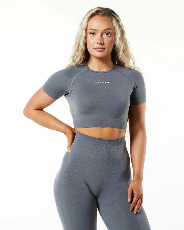 Amplify Crop Top - Titanium sold by Alphalete