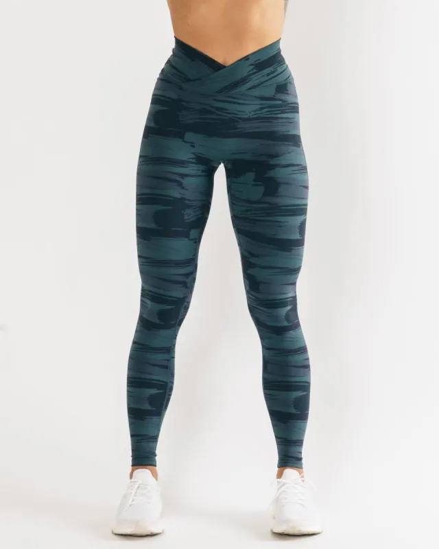 Surface Power Legging - Blue Canvas Camo sold by Alphalete