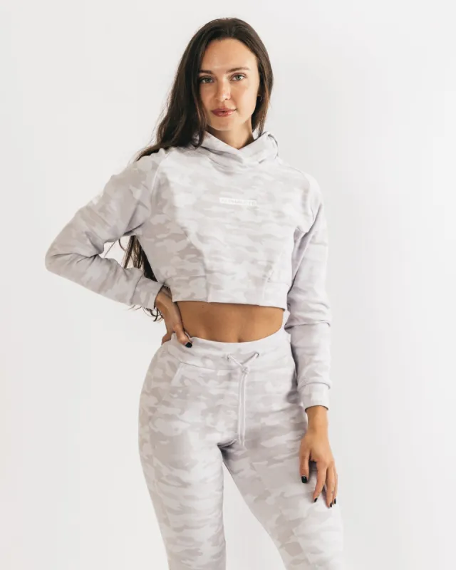 Identity Pro Crop Hoodie - Silver Camo sold by Alphalete