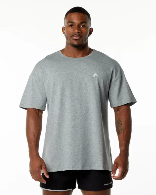 Emblem Tee - Heather Grey sold by Alphalete