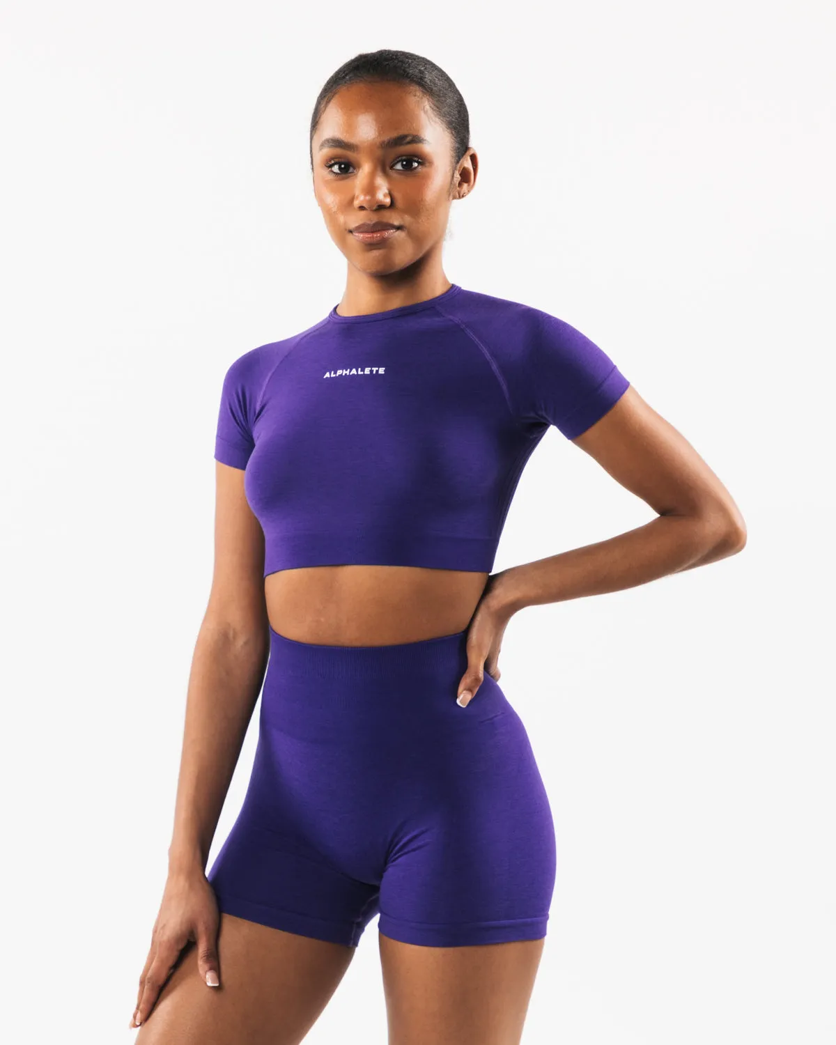 Amplify SS Crop - Electric Purple sold by Alphalete product image thumbnail 4