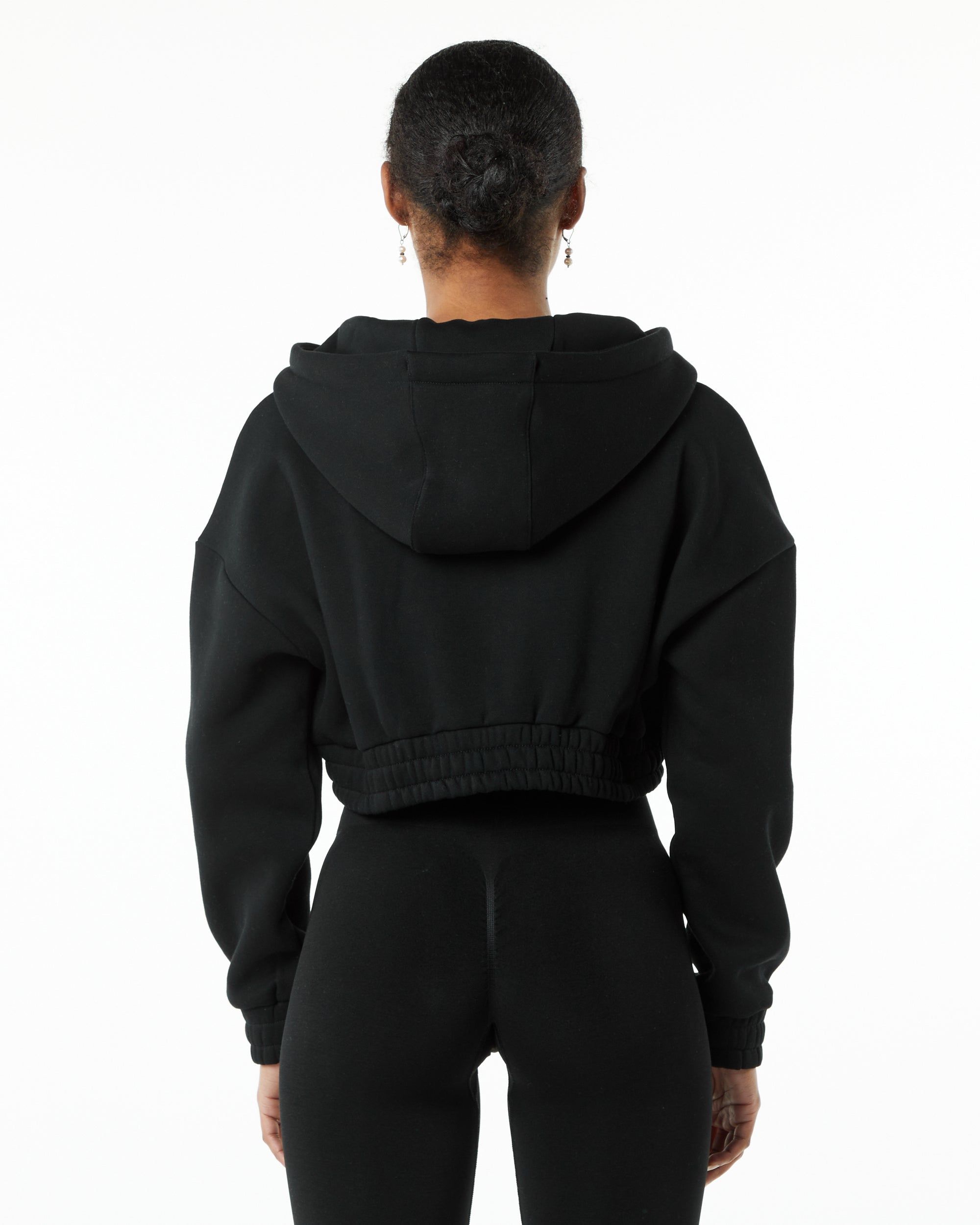 Classic Capital Full-Zip Crop Jacket - Black sold by Alphalete product image thumbnail 4