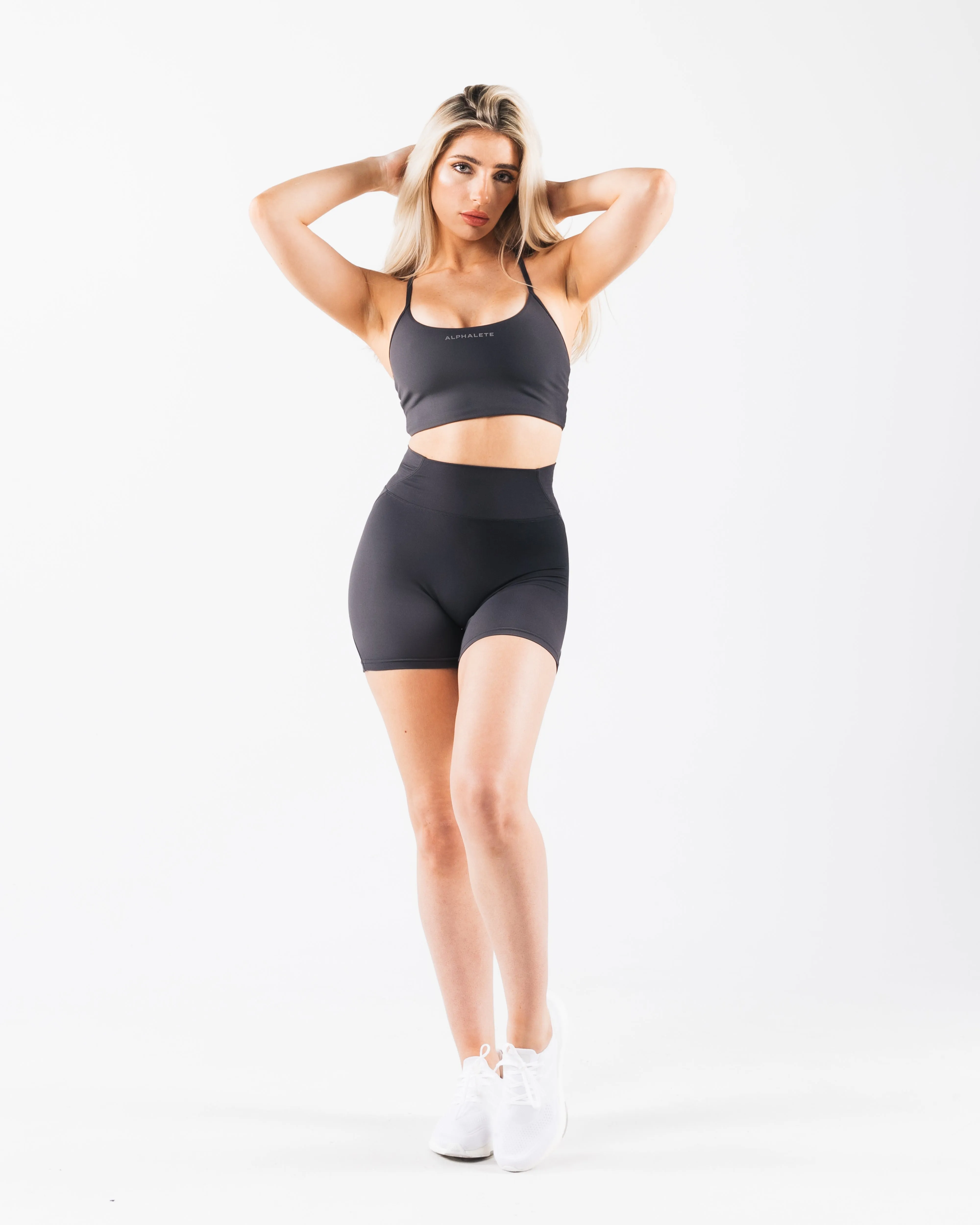 Aura Strappy Longline Bra - Aura Storm Print sold by Alphalete product image thumbnail 3