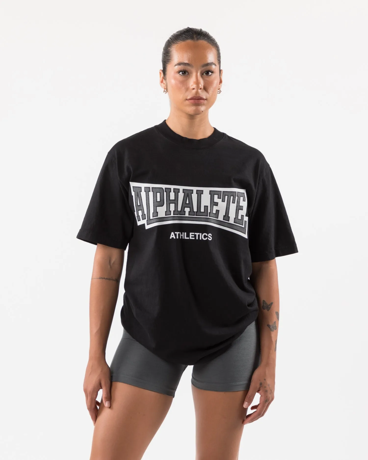 Varsity Tee - Black sold by Alphalete product image thumbnail 3