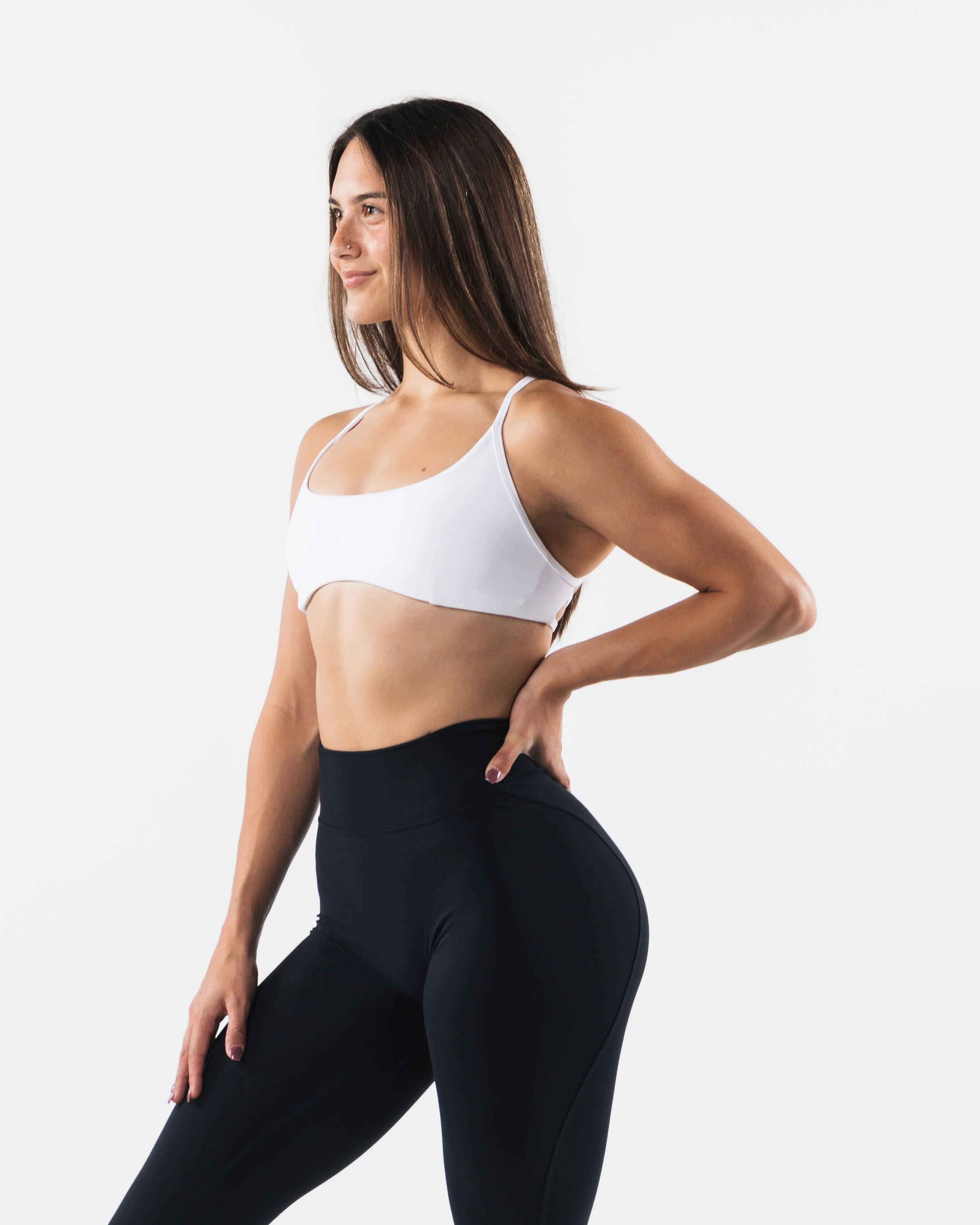 Aura Strappy Bra - White sold by Alphalete product image thumbnail 4
