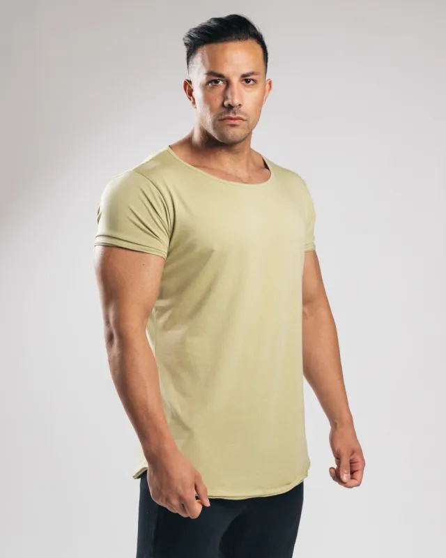 Essential Lifestyle Scoop Tee - Light Olive sold by Alphalete