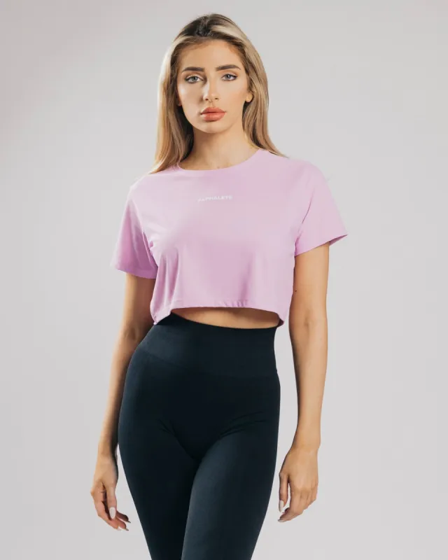 Signature Mesh Crop - Pastel Pink sold by Alphalete