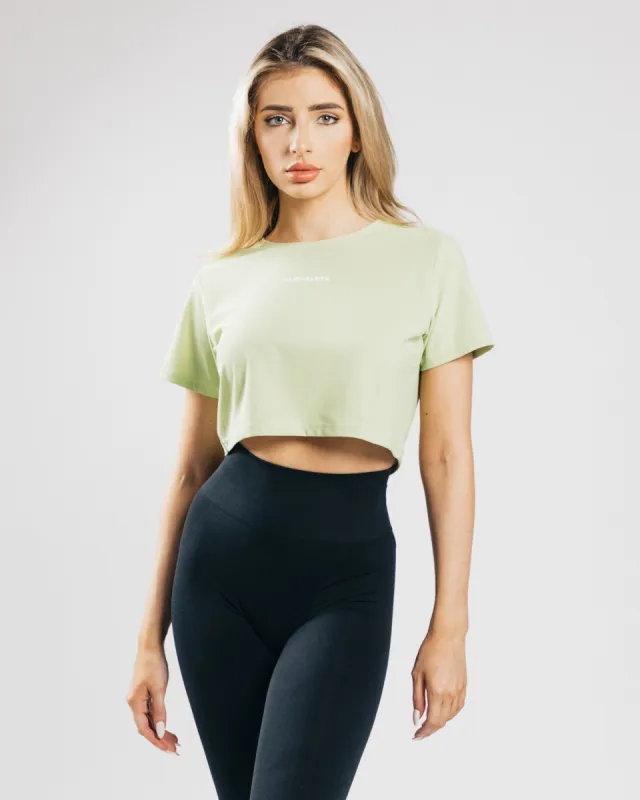 Signature Mesh Crop - Light Green sold by Alphalete