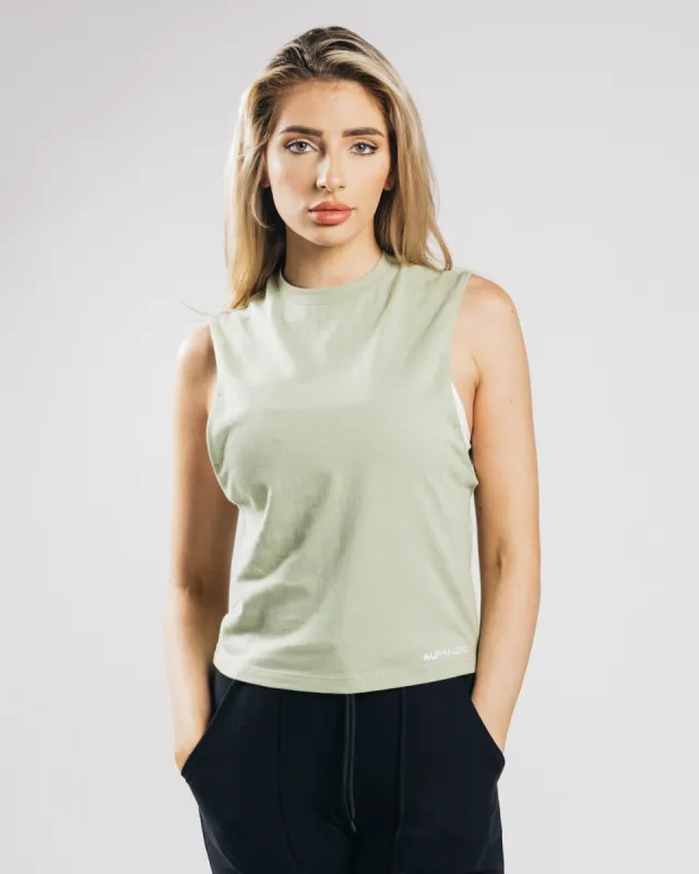 Heavy Cotton Cutoff - Matcha sold by Alphalete