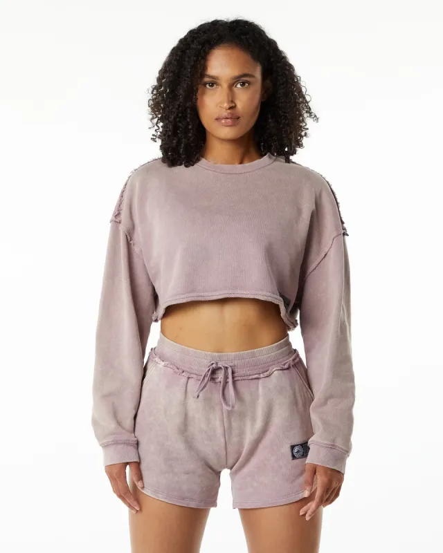 Very Terry Crop Pullover - Rose Quartz sold by Alphalete