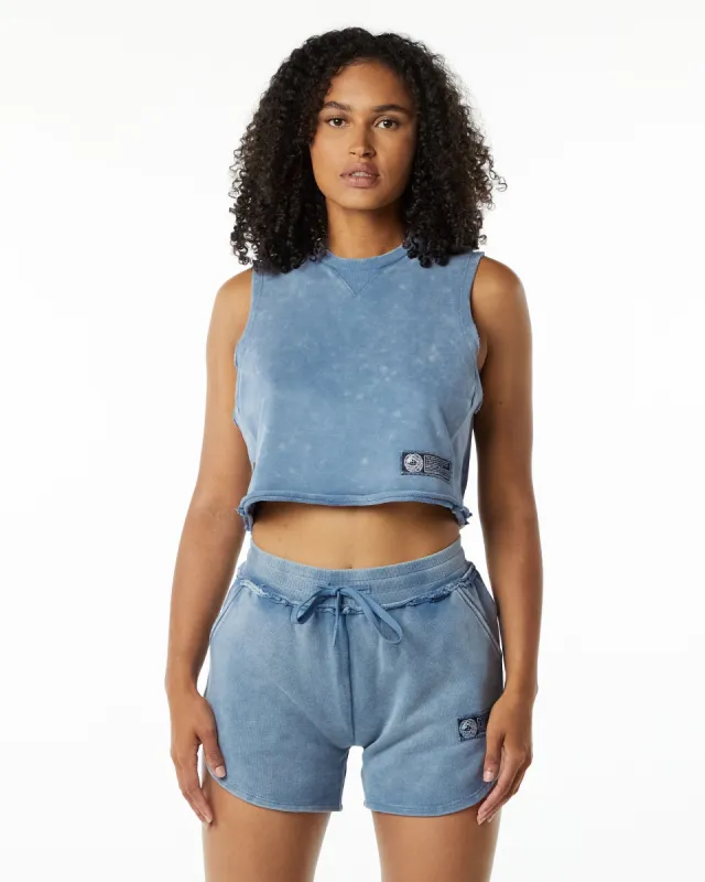 Very Terry Crop Cutoff - Celestial Blue sold by Alphalete