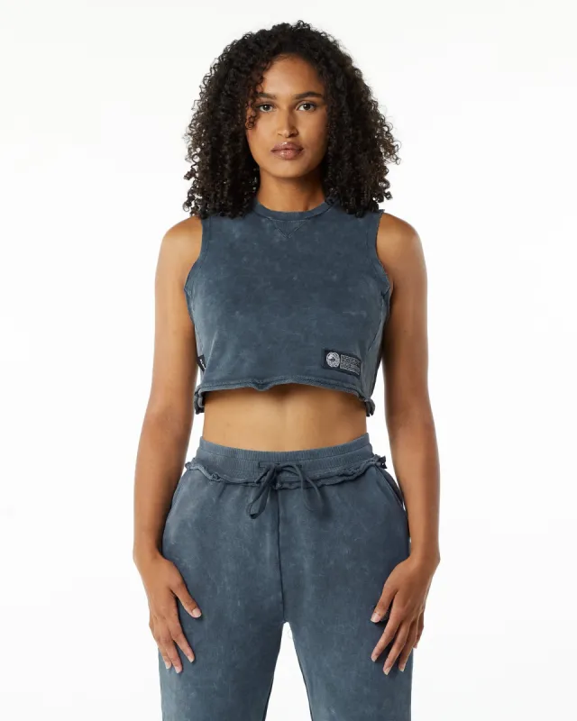 Very Terry Crop Cutoff - Blue Topaz sold by Alphalete
