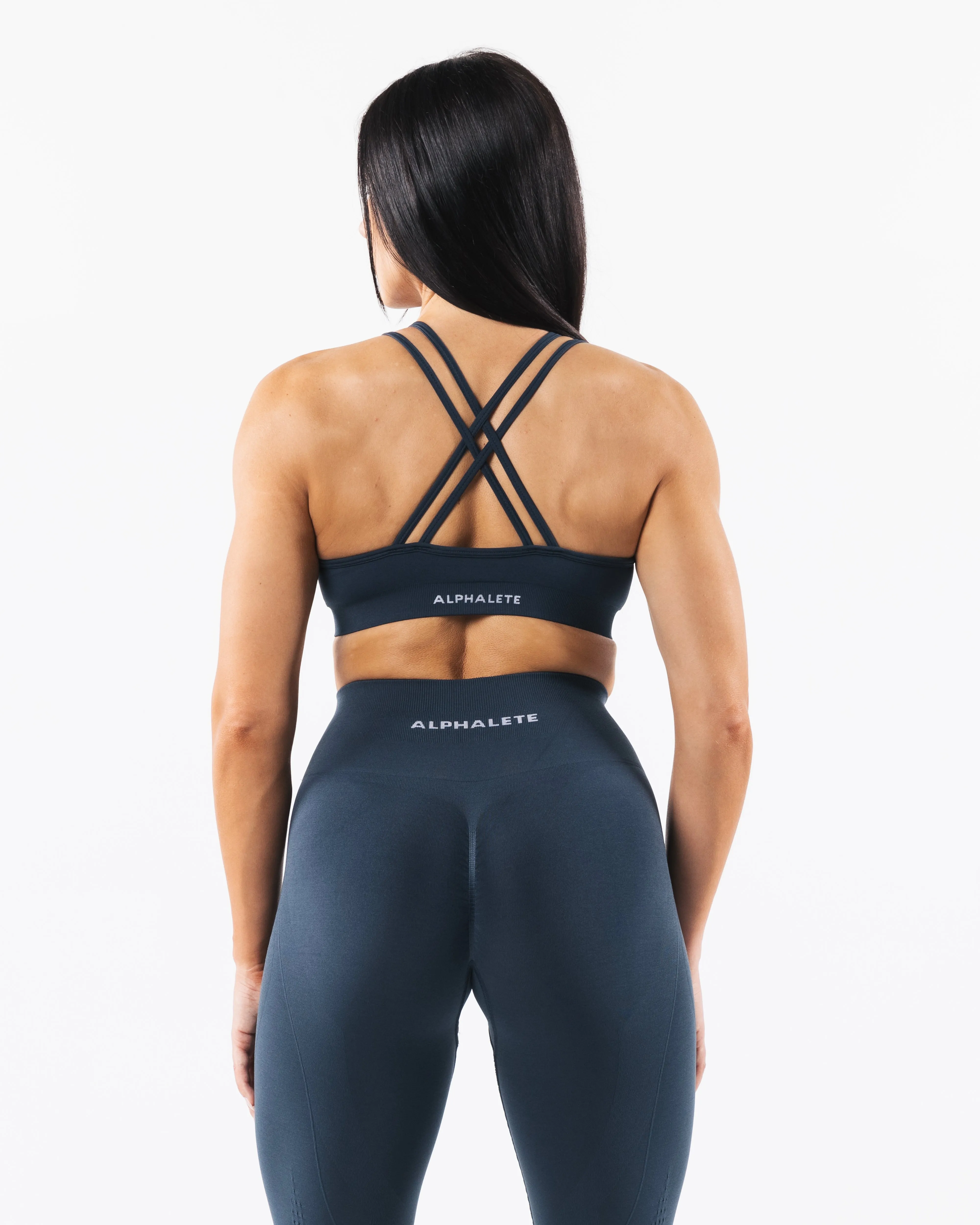 Amplify Deep V Bra - Trusted Blue sold by Alphalete product image thumbnail 2