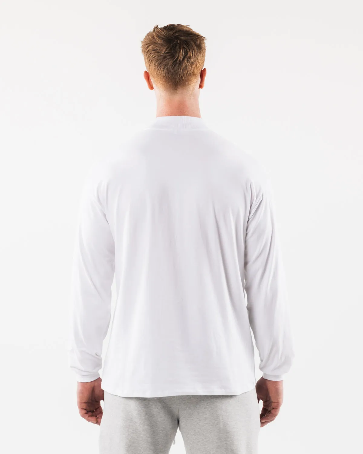 Brushed Core Mock Neck LS - White sold by Alphalete product image thumbnail 3