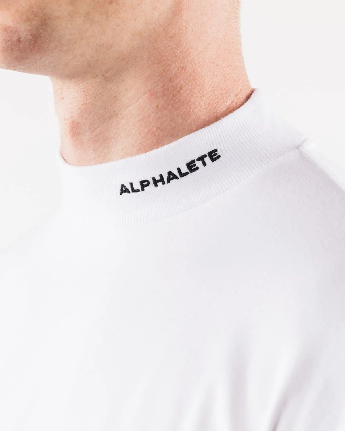 Brushed Core Mock Neck LS - White sold by Alphalete product image thumbnail 5