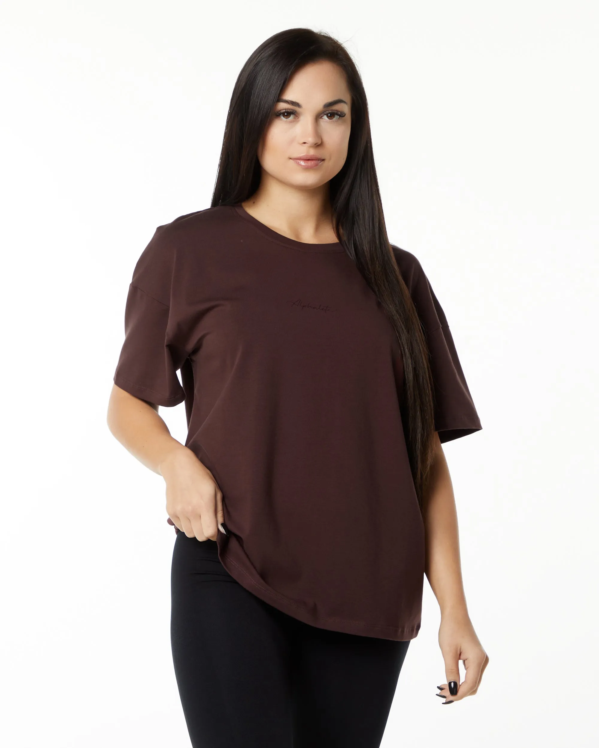 Signature Oversized Tee - Burgundy sold by Alphalete product image thumbnail 2