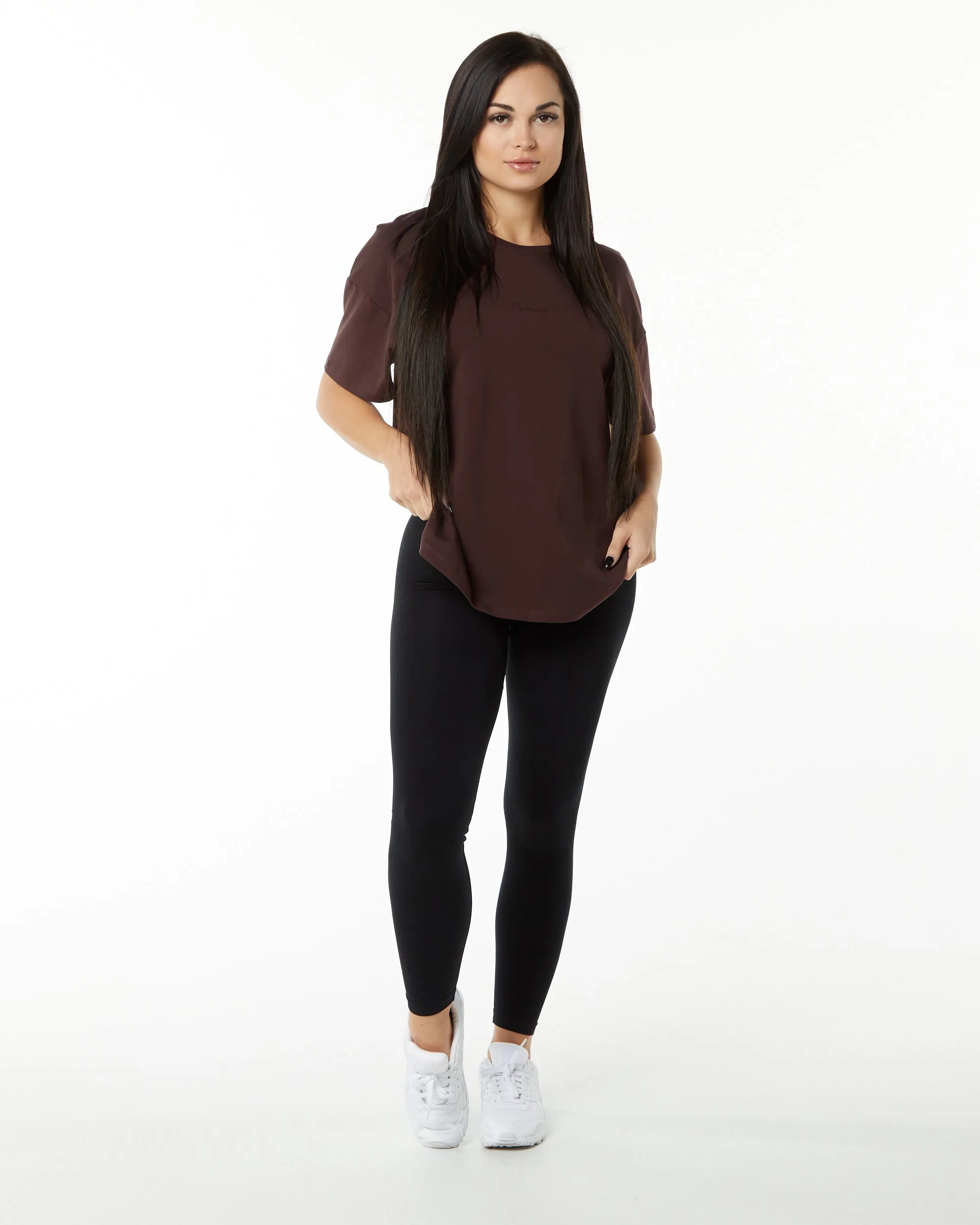 Signature Oversized Tee - Burgundy sold by Alphalete product image thumbnail 3