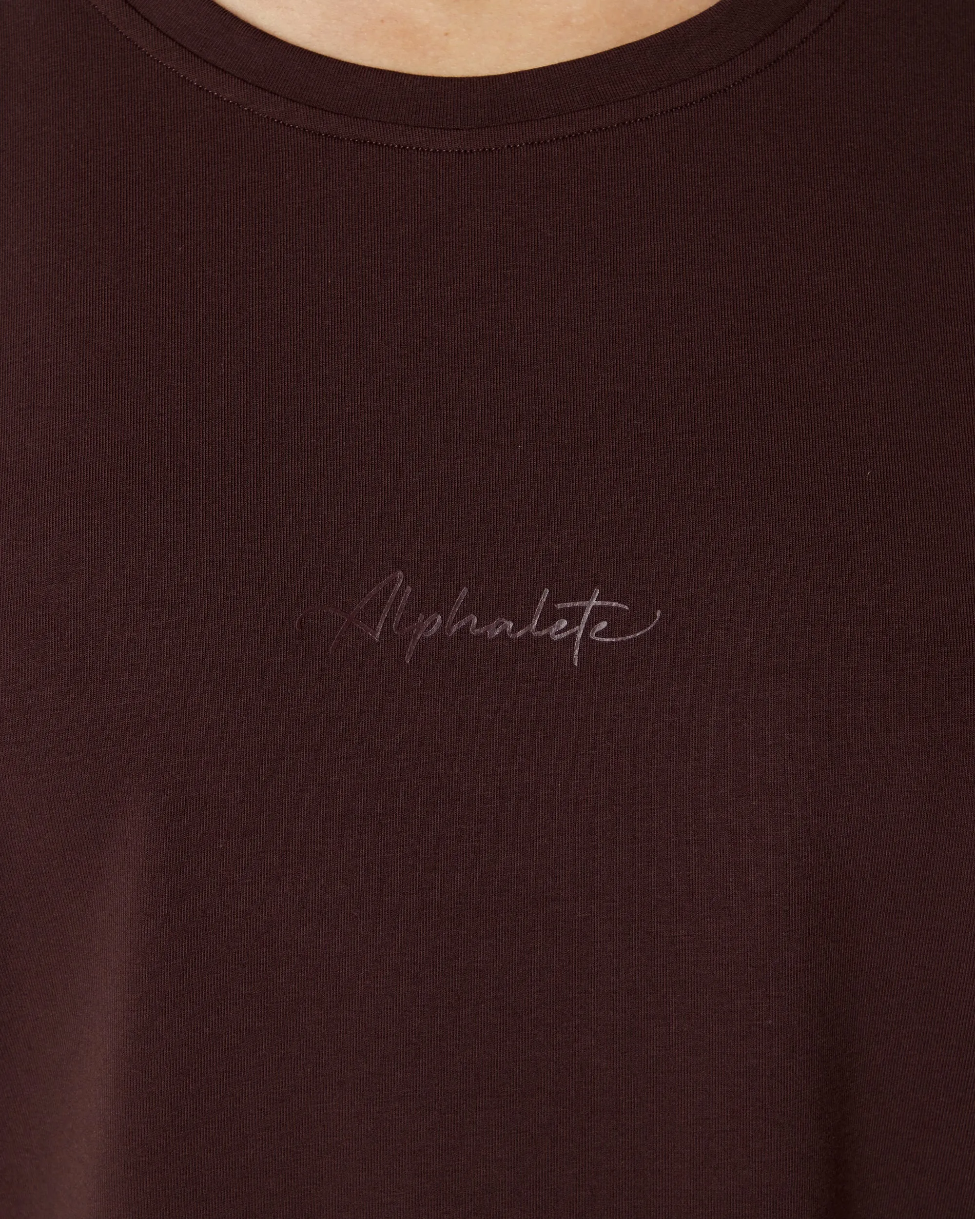 Signature Oversized Tee - Burgundy sold by Alphalete product image thumbnail 4