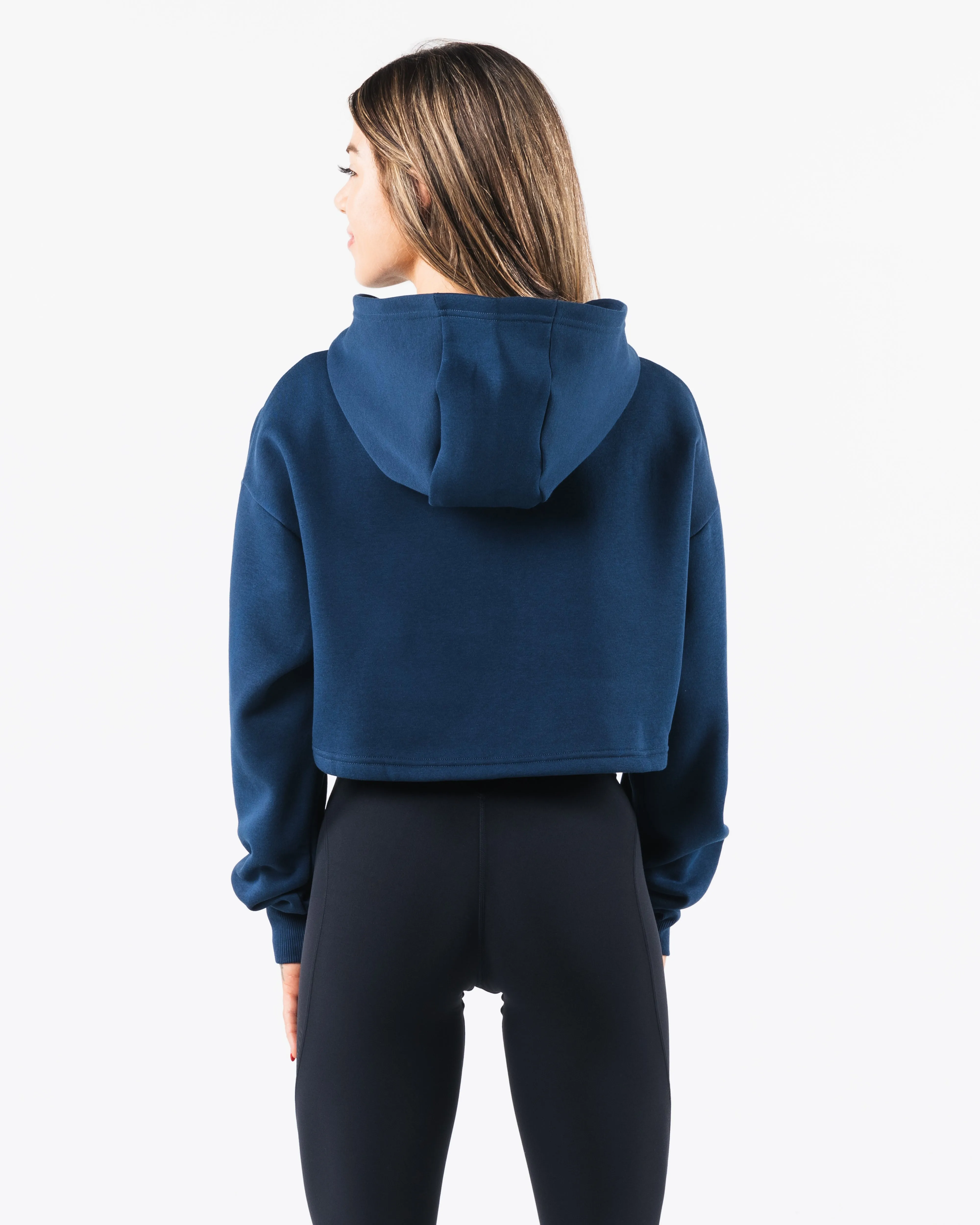 Trilogy Crop Hoodie - Denim sold by Alphalete product image thumbnail 4