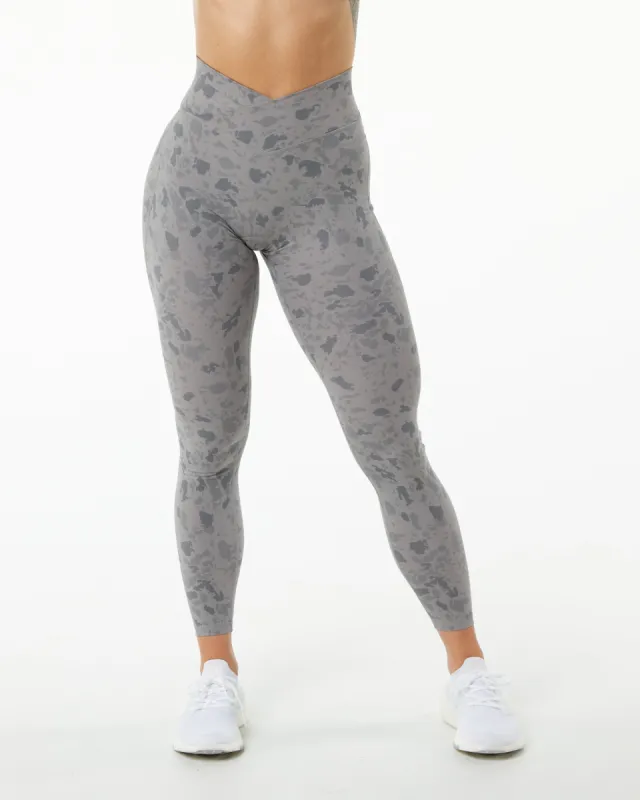 Surface Power Legging - Pebble Print Stone Grey sold by Alphalete