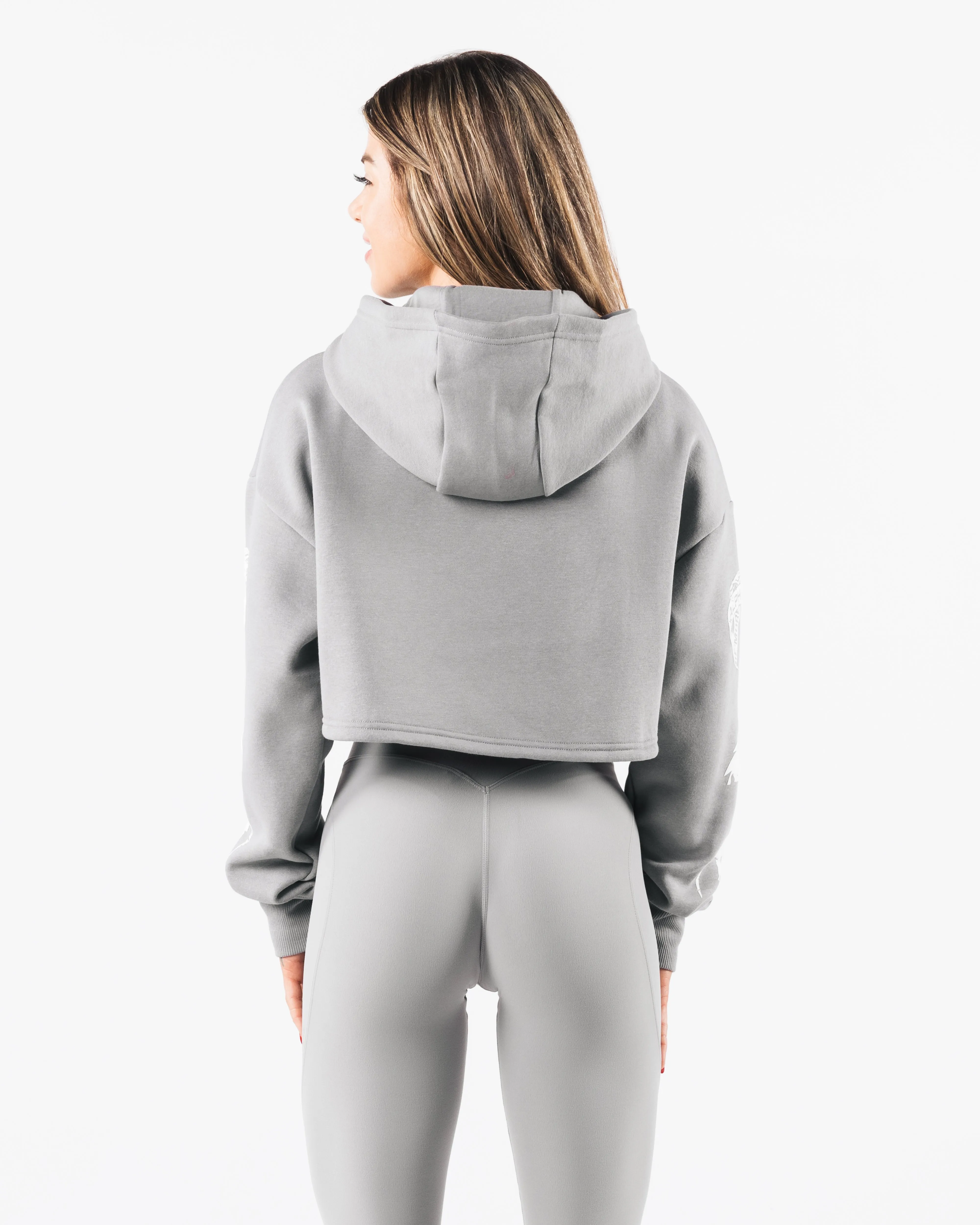 Trilogy Crop Hoodie - Grey sold by Alphalete product image thumbnail 4