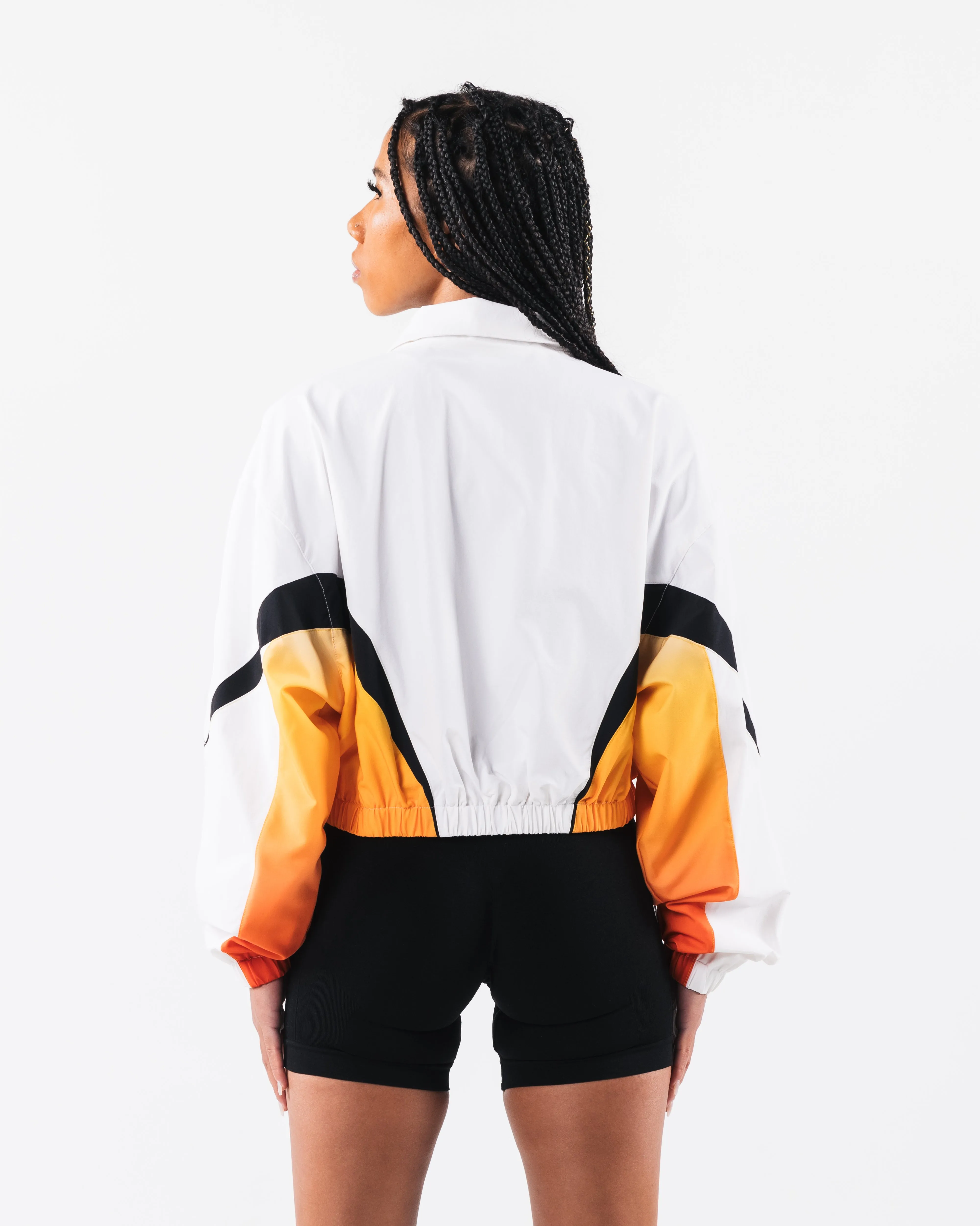 Retro Crop Jacket - White / Aura Gradient sold by Alphalete product image thumbnail 4