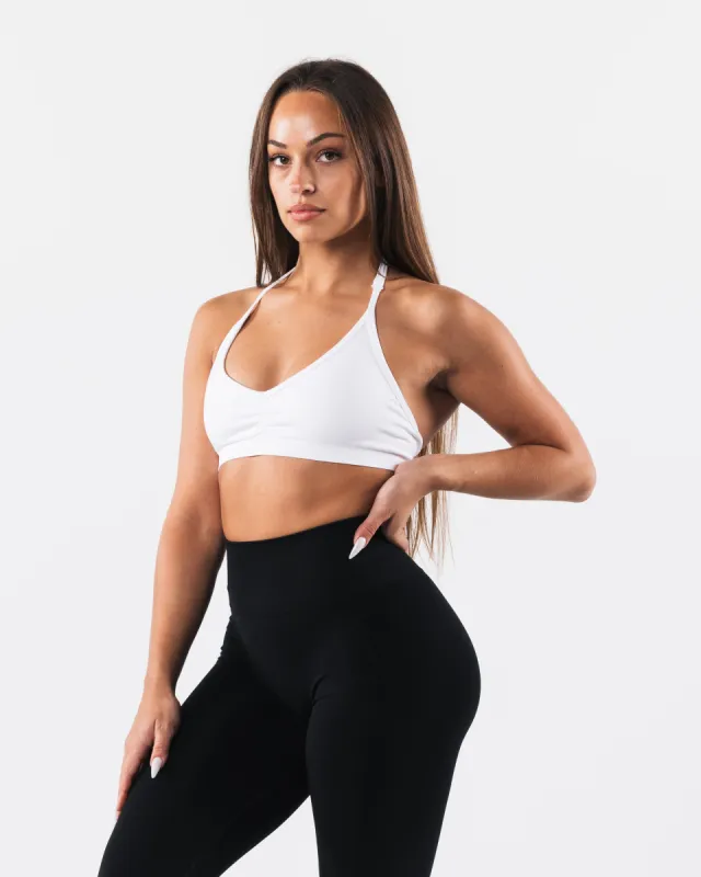 Amplify Halter Bra - White sold by Alphalete