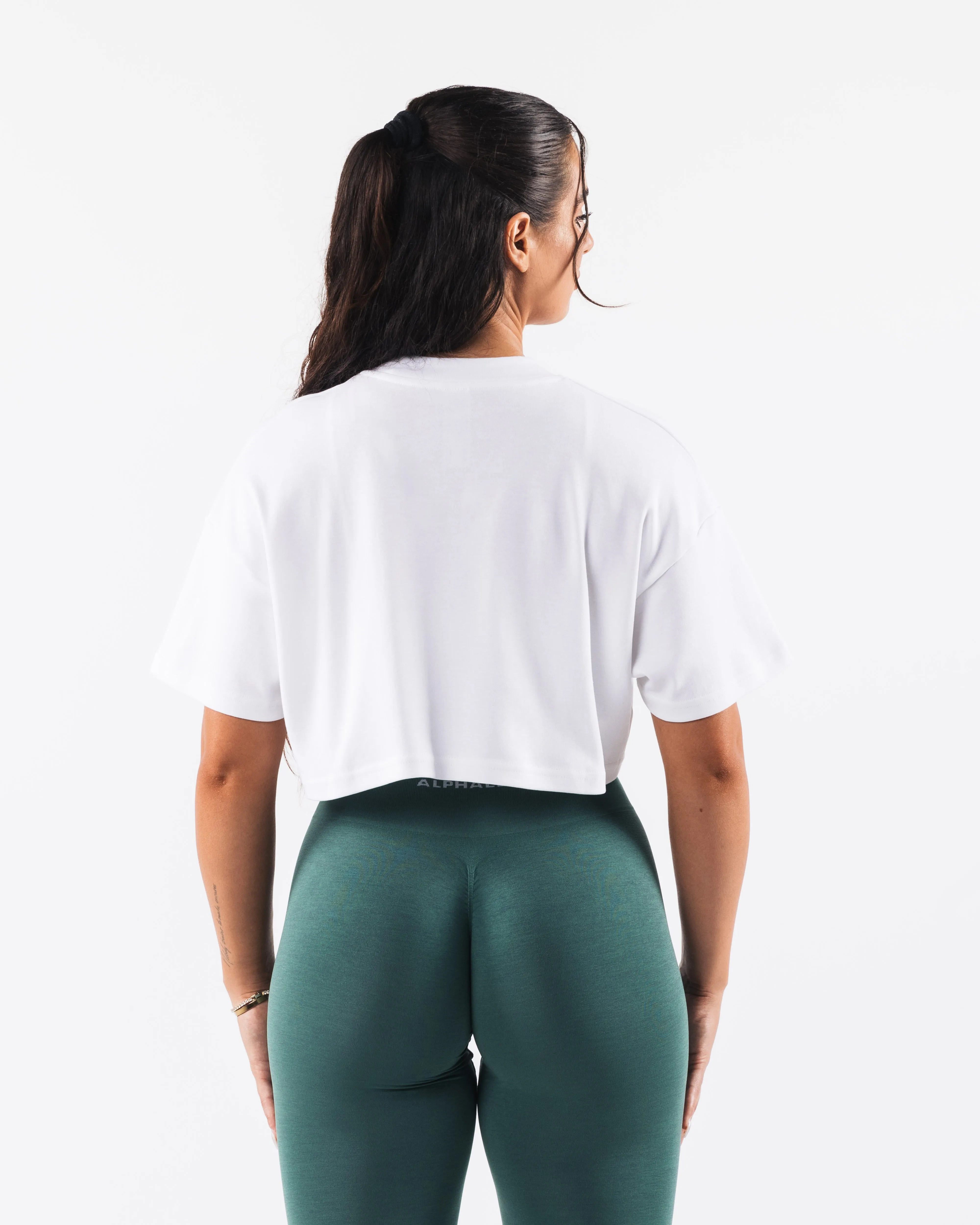 Republic Crop Tee - White sold by Alphalete product image thumbnail 4