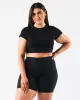 OT Crop Tee - Black sold by Alphalete