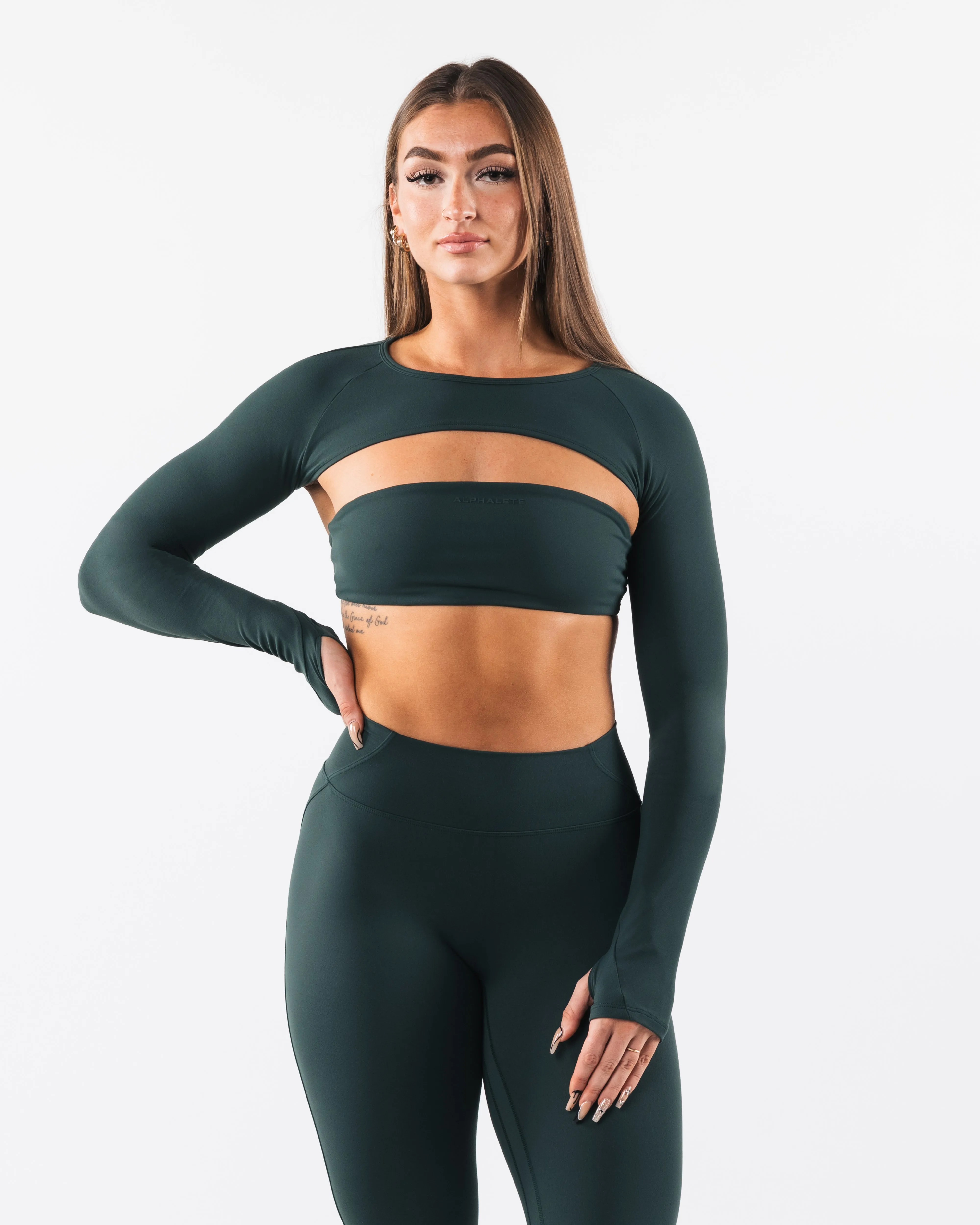 Aura Shrug LS - Cypress sold by Alphalete