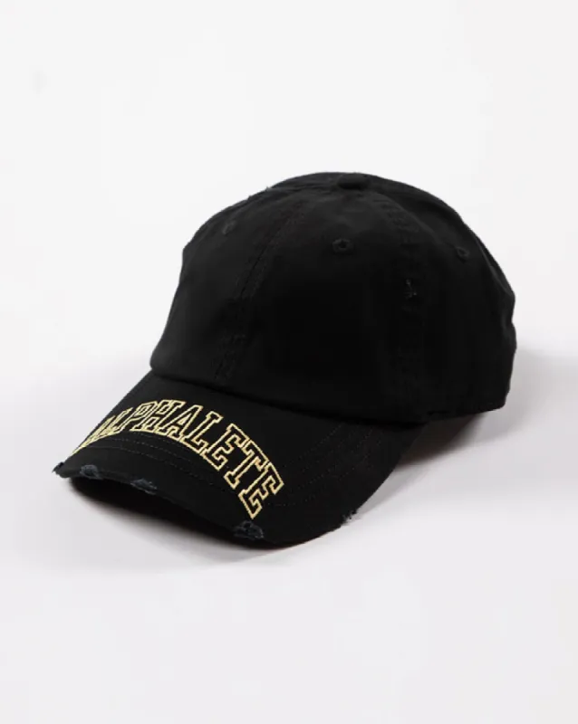 Collegiate Vintage Cap - Washed Black / Yellow sold by Alphalete