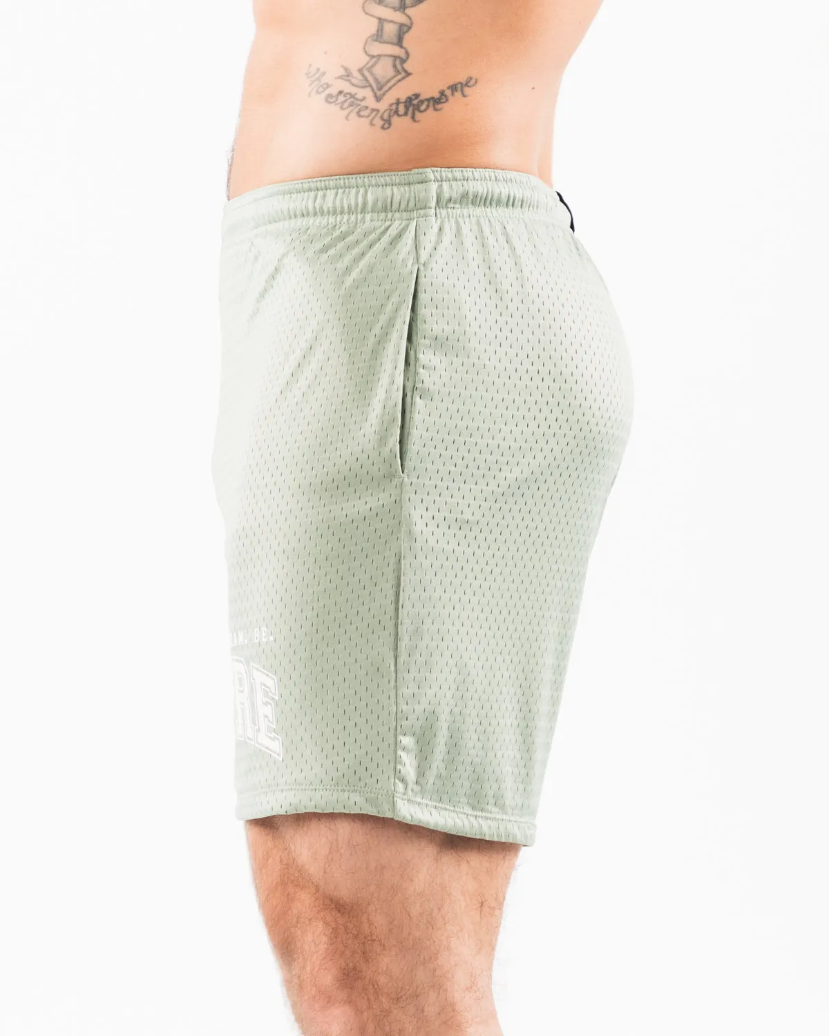 LDB More Mesh Short 6" - Sage sold by Alphalete product image thumbnail 3