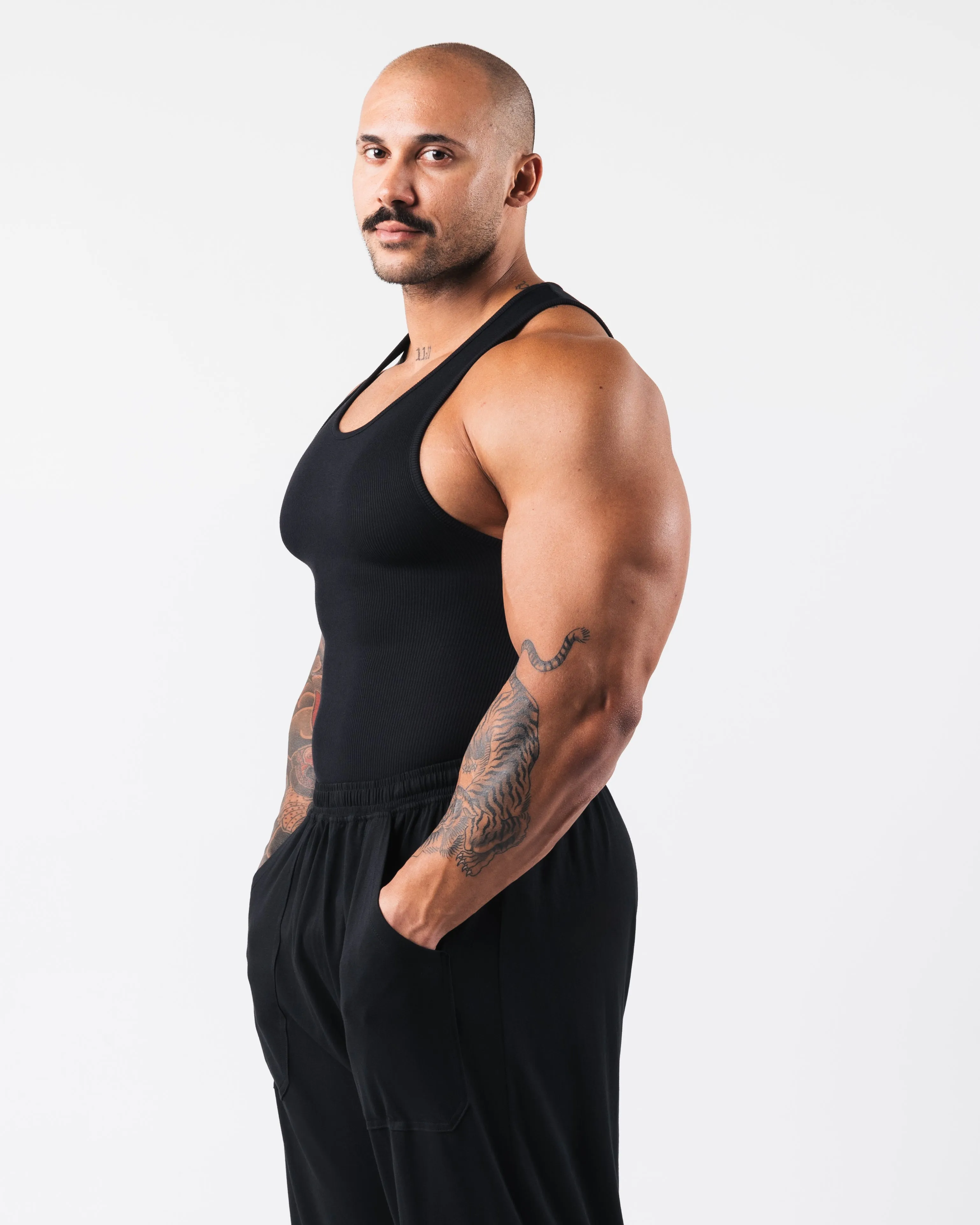 Zero Ribbed Tank 2pk - Black sold by Alphalete product image thumbnail 5