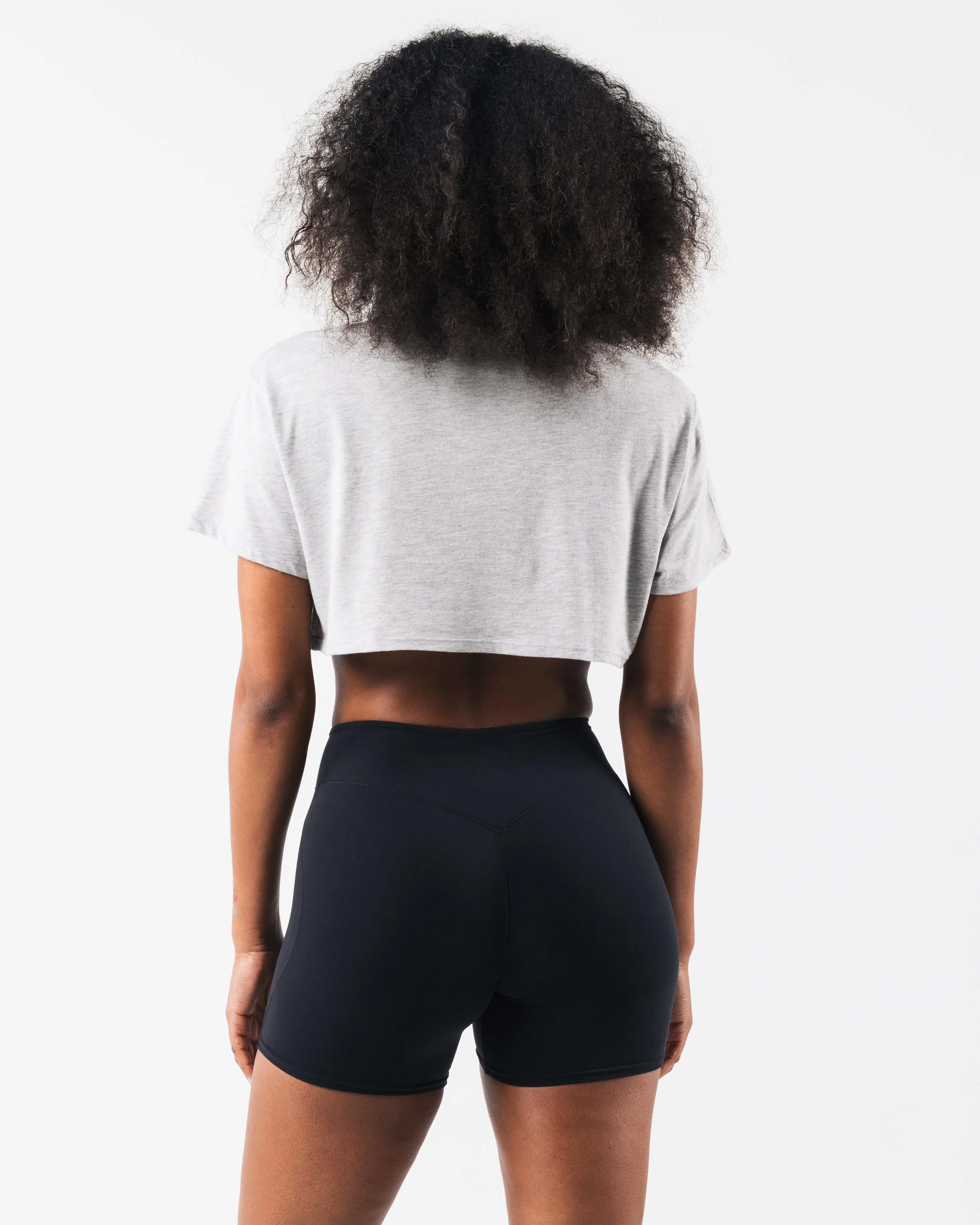 LDB Oversized Crop Tee - Heather Cloud sold by Alphalete product image thumbnail 4