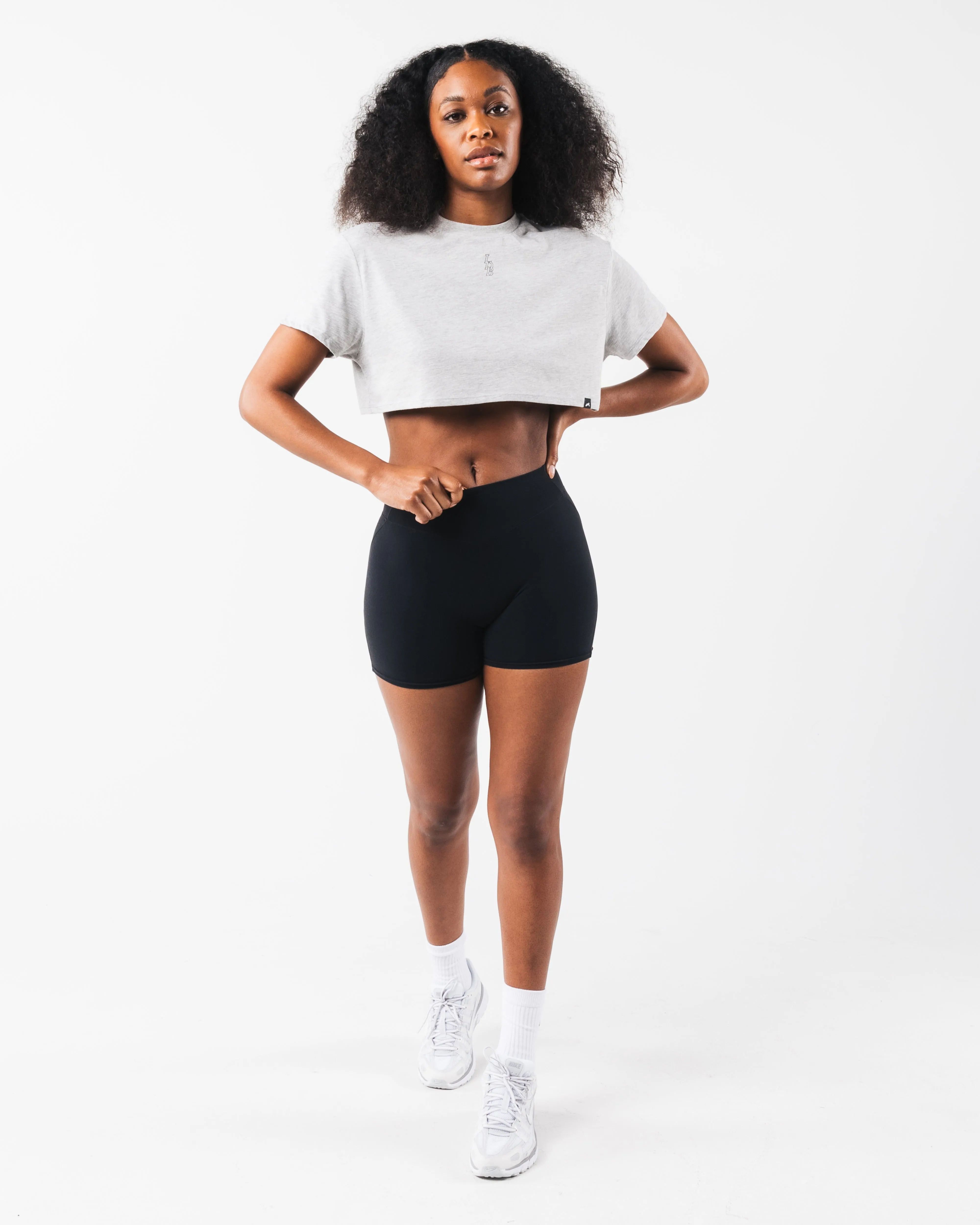LDB Oversized Crop Tee - Heather Cloud sold by Alphalete product image thumbnail 2